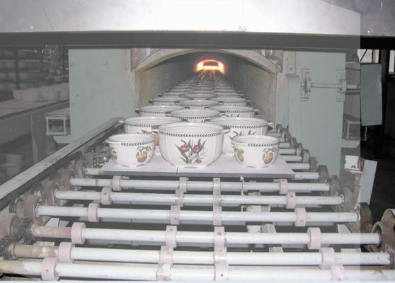 Forno a rulli a gas per la cottura di fiori a fuoco giornaliero in ceramica