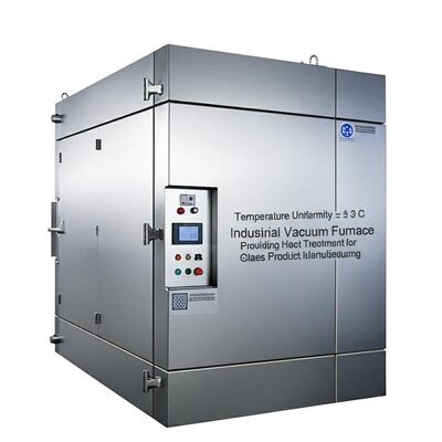 Uniformità di temperatura ± 3 C Prova in 9 punti Forno a vuoto industriale che fornisce trattamento termico per la fabbricazione di prodotti in vetro